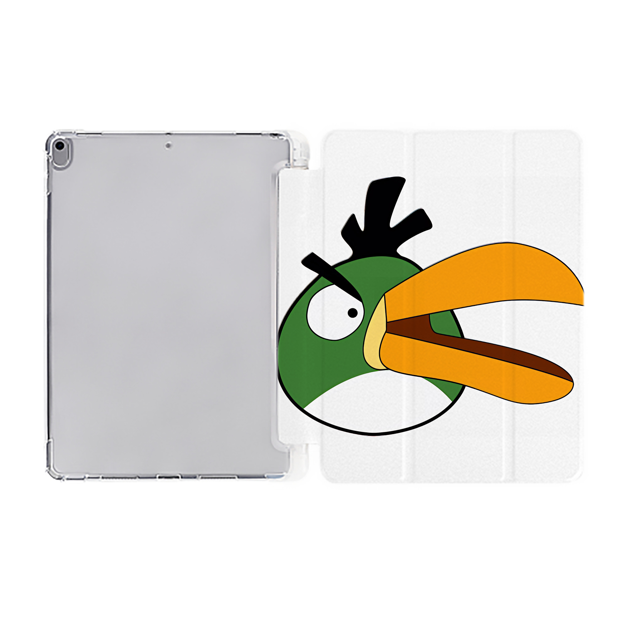 （画像用） Angry Birds アングリーバード IPad ケース ペン収納付き 三つ折りスタンド PUレザー×シリコン 対応機種9.5/10.5/10.9インチ